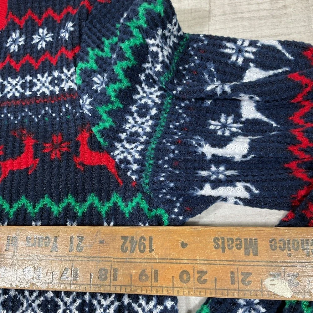 Lands End Pajama Set Size‎ Medium 2 piece Fairisle Pattern Soft Cozy Stretch